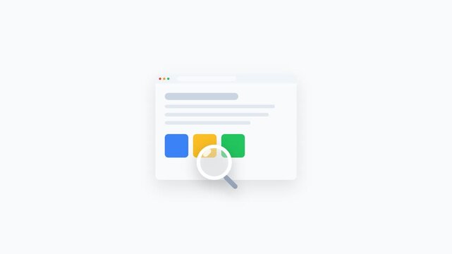 SEO optimization concept with clean looping animated corporate UI