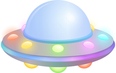 Cute cartoon UFO clipart © G3D Studio