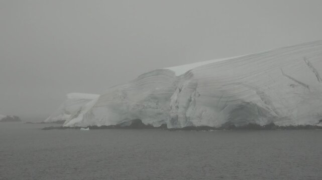 Massive Glacier and Ice-Covered Coast in the Melchior Islands, Antarctica