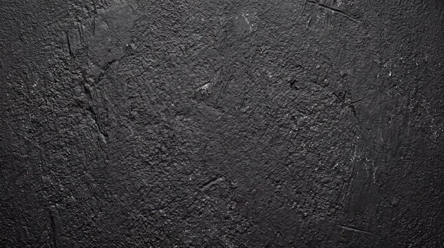 Black Textured Concrete Wall Surface Background