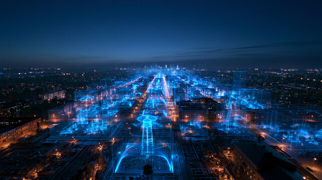 Smart City Digital Twin with Holographic Data Overlay