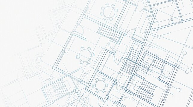 Architectural blueprint floor plan background with technical drawing
