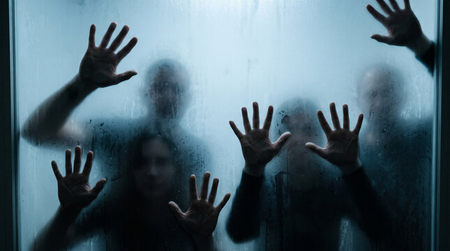 Silhouette of a zombie hand on white background in slow motion Helloween horror, scary hands, creepy hands, hand silhouettes, dark hands, reaching hands, human silhouettes, shadow figures, ghostly fig