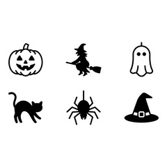 Fototapeta premium Halloween Character Symbol Set Icon