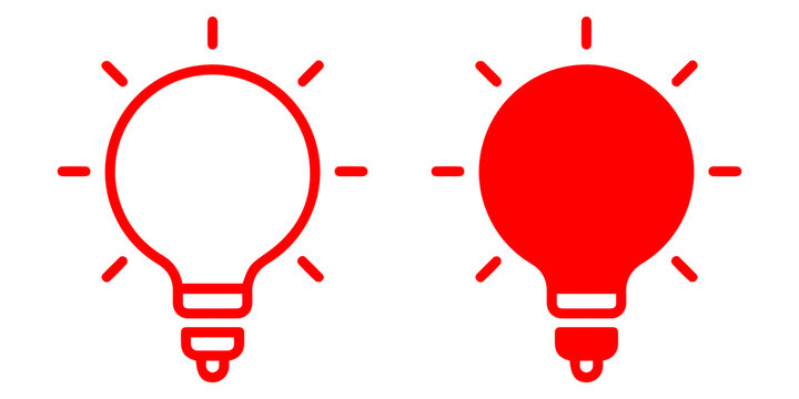 Light bulb idea and innovation icon collection featuring outline and solid symbols for business creativity and inspiration png.