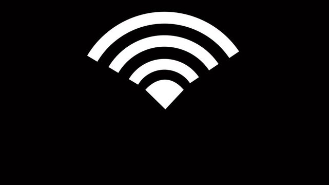 Wireless signal radiating from a central point with increasing strength and clarity