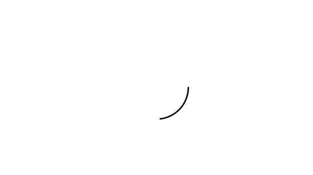 2K 10s Seamless Loop Minimalist Clock Line Drawing Animation Pure White Background Black Outline