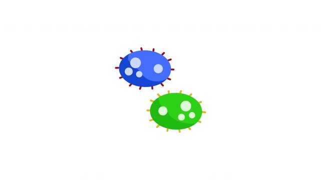 Bluegreen cell microorganisms with oval shapes in a cartoon science art style perfect for educational materials or biologythemed designs.