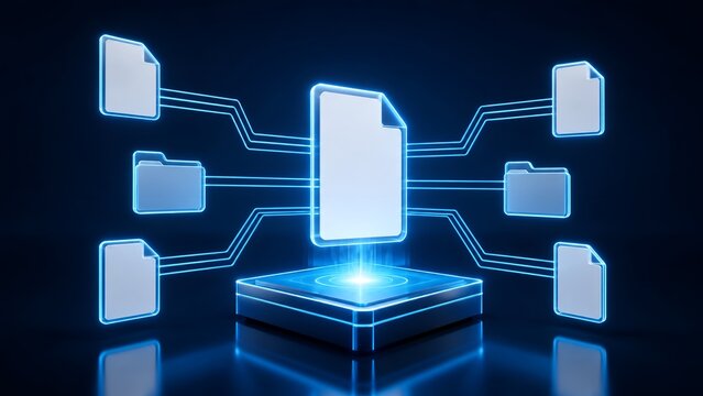 Centralized Digital Document Management System and Secure File Sharing Network Database