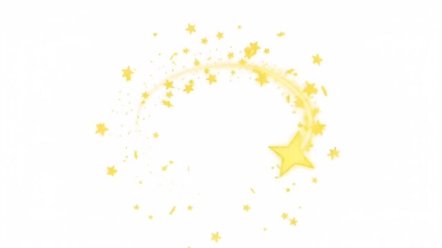 Star Pop Confetti Celebration Effect White Background