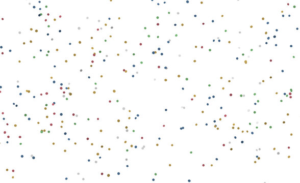 Abstract colorful dot pattern on white backdrop. Ideal for backgrounds, designs, and artistic conce