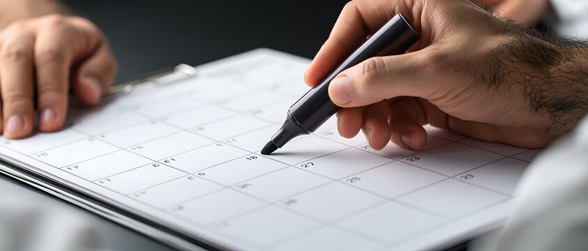 Hand writing on grid paper, clipboard, focused planning activity