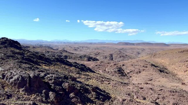 Landscape at Siroua  in the Atlas Mountains in Morocco, Africa
