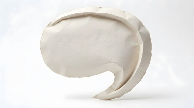 A blank white speech bubble isolated on a clean background for your custom text design
