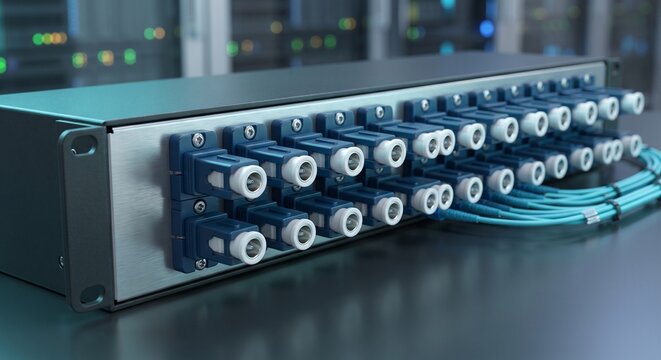 High Density Optical Patch Panel with Spotless LC UPC Interfaces