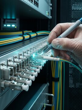 High Density Optical Patch Panel with Spotless LC UPC Interfaces