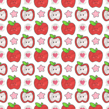 seamless background with apple