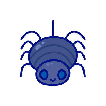 Cute Halloween Spider Cartoon Icon