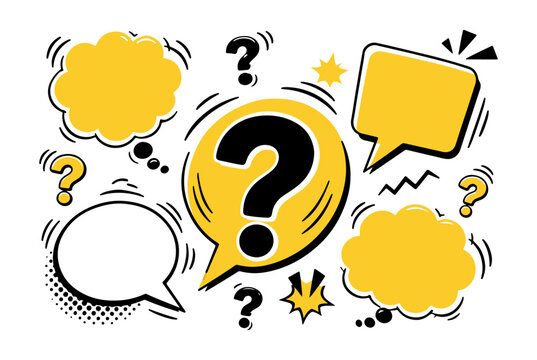 Question Mark Speech Bubbles and Icons