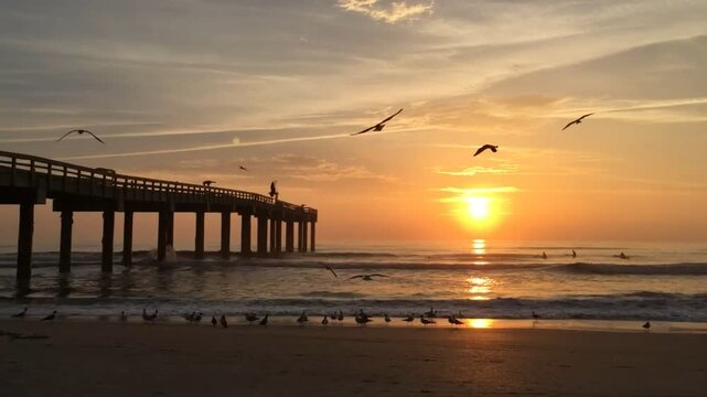 sunset on the beach