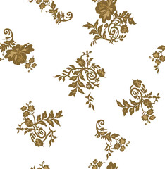 Seamless allover abstract motif and Buti pattern background design  © SKD