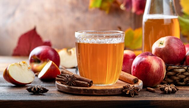 Fresh Pressed Apple Cider Autumn Harvest Drink