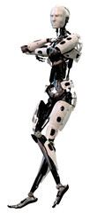 3D Rendering Male Robot on White © photosvac