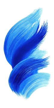 Artistic design featuring abstract blue brush strokes on a clean white background perfect for creative projects and inspiration