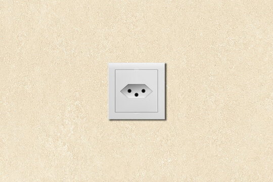 Electric power sockets with different types of plug cord. Vector isolated type C and A, B and L, usb standard ports for devices charging and appliances, electronic equipment connectors