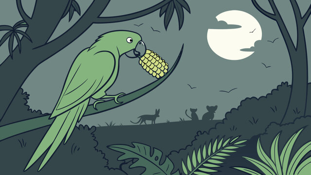 parrot on a branch
