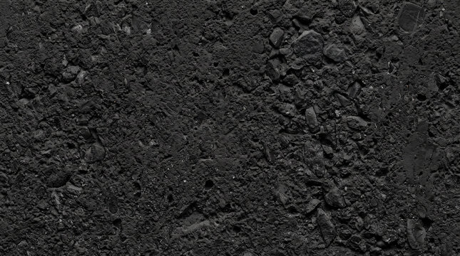 Matte Black Rough Concrete Texture, Seamless Dark Wall Background
