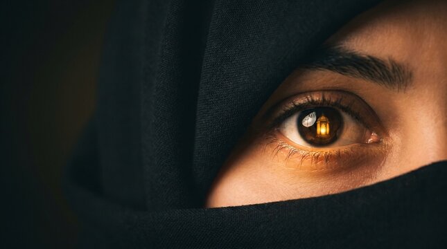 SpiritualReflection-WarmGoldAndDeepBlack-FabricAndReflection-RamadanFestivityPR-DarkMoodyFabric