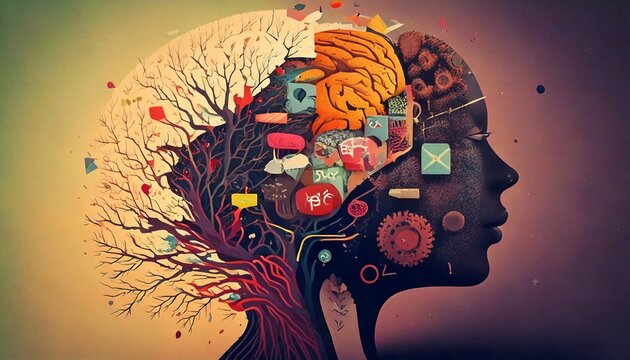 Conceptual Illustration of Human Mind and Mental Framework