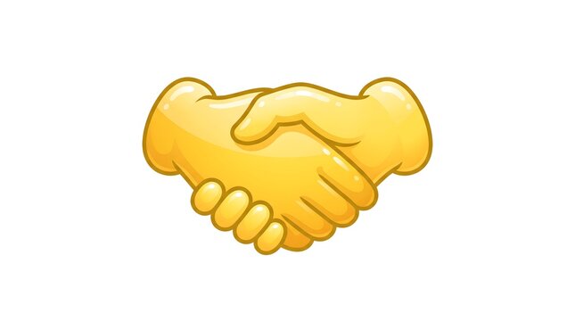 Handshake agreement icon isolated on white