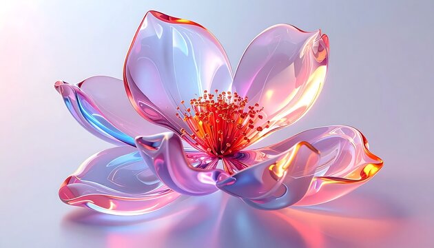 Abstract digital art of colorful flowing liquid splashes.