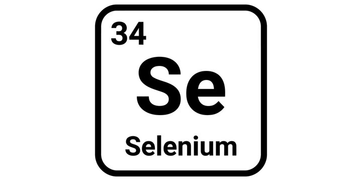 Selenium element tile chemical symbol for educational chemistry signage.