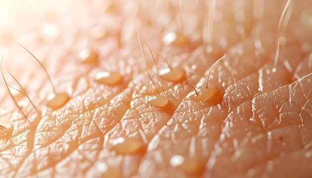 Close up view of golden wheat grains in field.