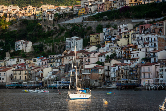 The promontory of Scilla with the fishing village of Chianalea.