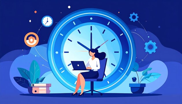 Business professional working on digital analytics dashboard.