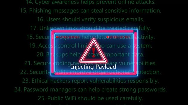 Injecting Payload Cyber Security Warning & Protection Tips.  How to Detect, Remove & Protect Your Passwords | Cyber Security Awareness