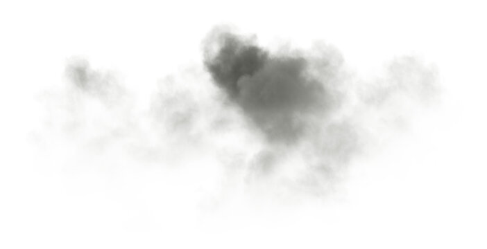 Dust toxic smoke clouds cutout transparent backgrounds 3d render png file