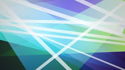 Obraz premium Abstract 3D Sapphire Cobalt Blue, Cyber Lime and Ice Cyan Volumetric Prismatic Ray Beam Light Shaft Texture Background, 8K Ultra UHD