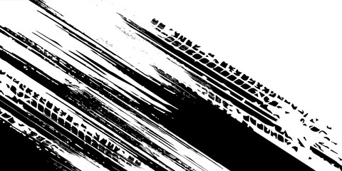 Obraz premium Auto tire tread grunge element. Car and motorcycle tire pattern. vector