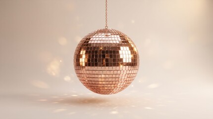 Obraz premium Rose-gold disco ball