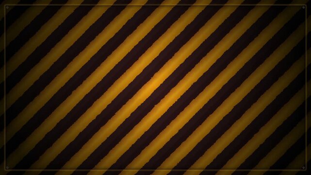 Yellow Black Diagonal Hazard Caution Stripes Motion Graphic Loop