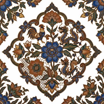 Floral batik pattern
