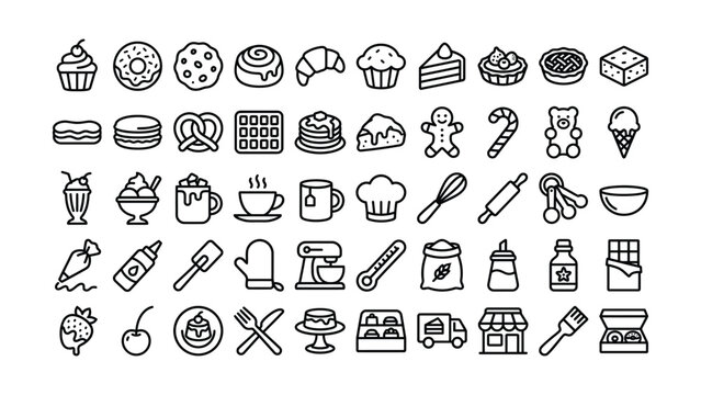 Mathematics Icon Set in Linear Style. Collection of Education line icons, including formula, symbol, geometry, calculator, algebra equation and more.