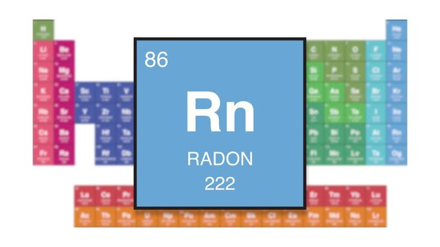 Radon Element 86 of the periodic table motion video