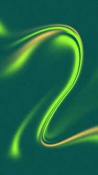 Abstract vertical background with green and yellow swirls