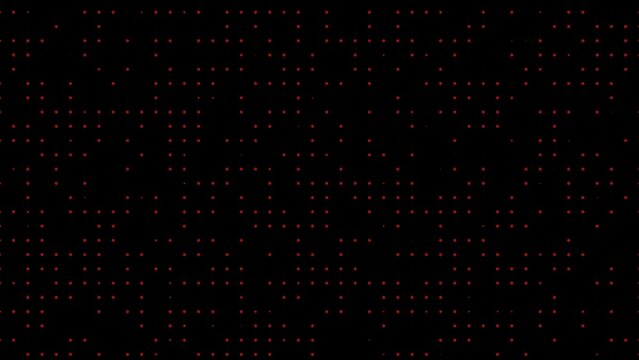 Dense dark red dot field with curved spacing